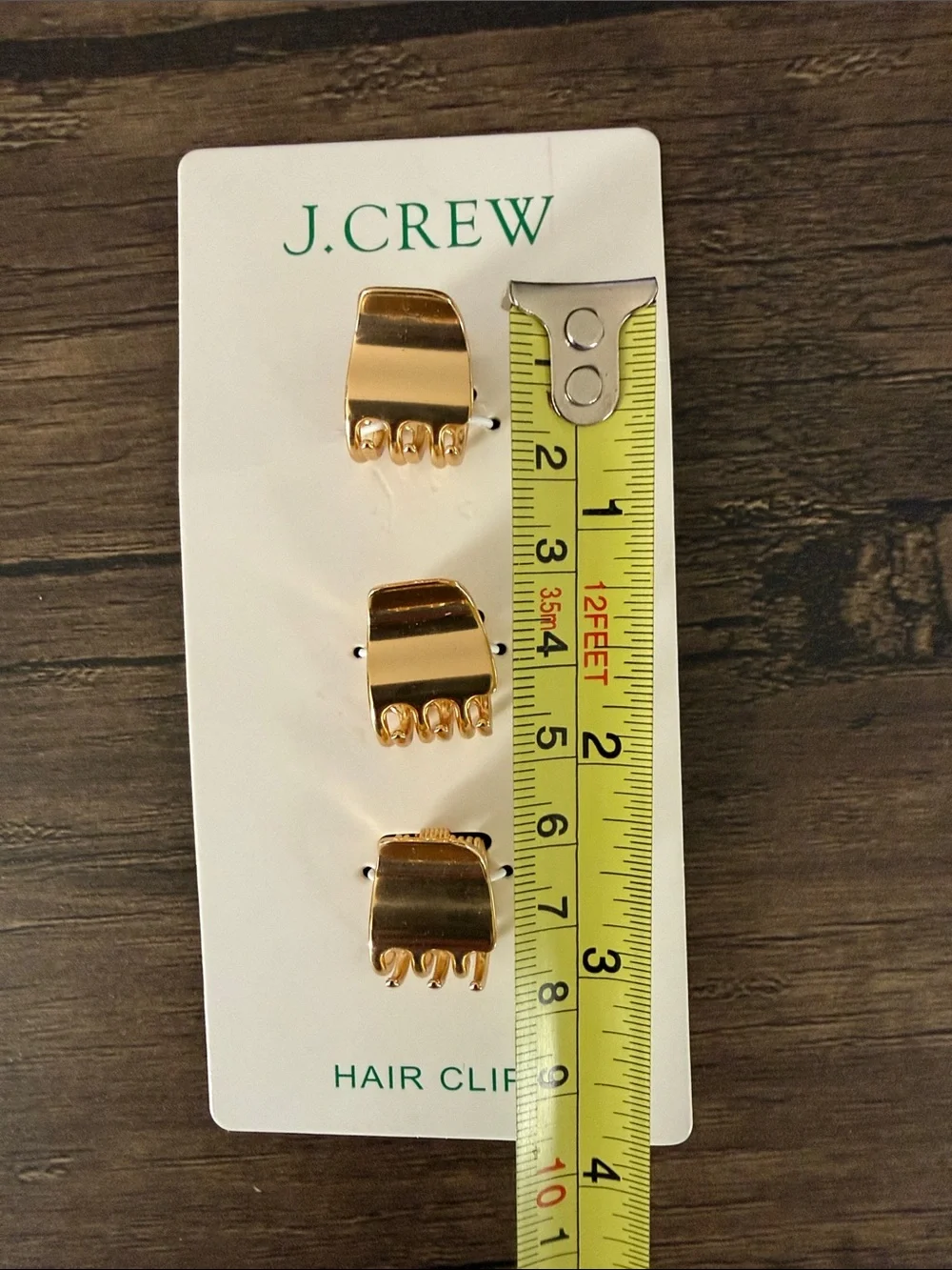 J. Crew Hair Clips. Set of three.